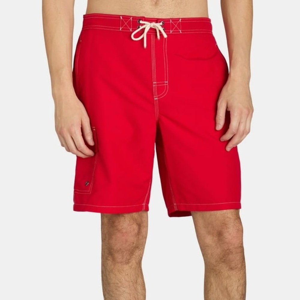 Merona Red Cargo Swim Shorts